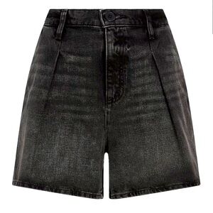 Express Super High Waisted Black Tailored Jean Shorts